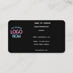 SIMPLE CONTEMPORARY CLEAN BLACK FASHIONABLE CLIENT BUSINESS CARD