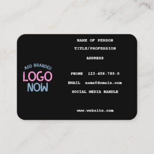 SIMPLE CONTEMPORARY CLEAN BLACK FASHIONABLE CLIENT CALLING CARD