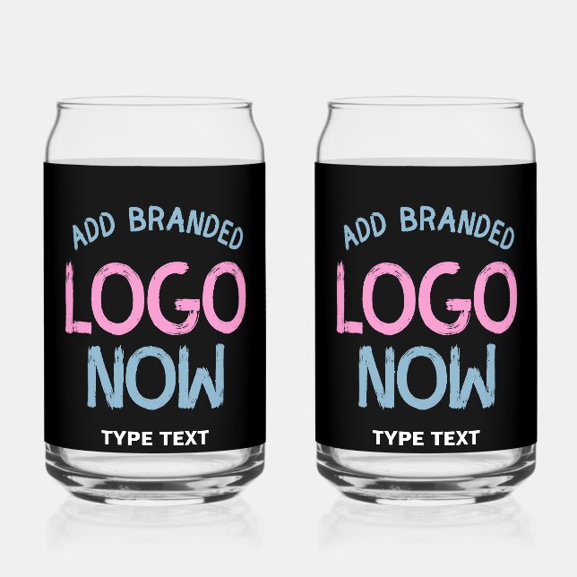 SIMPLE CONTEMPORARY CLEAN BLACK FASHIONABLE CLIENT CAN GLASS (Front)