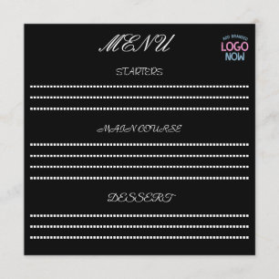 SIMPLE CONTEMPORARY CLEAN BLACK FASHIONABLE CLIENT MENU