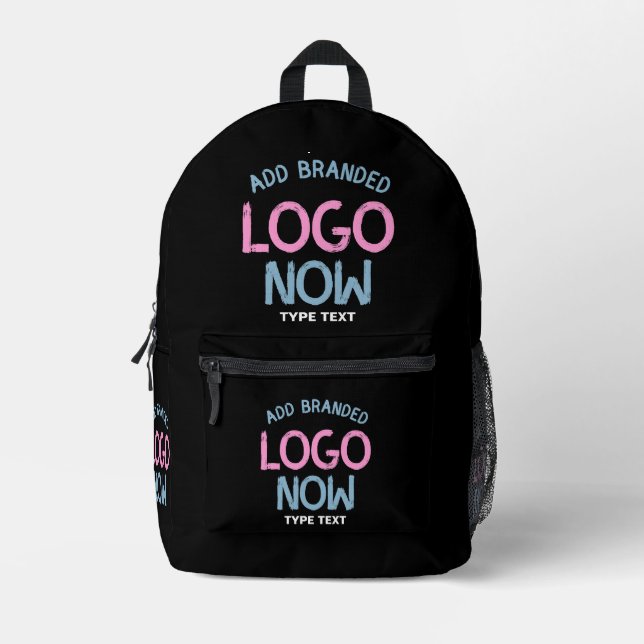 SIMPLE CONTEMPORARY CLEAN BLACK FASHIONABLE CLIENT PRINTED BACKPACK (Front)