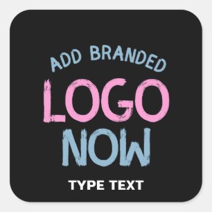 SIMPLE CONTEMPORARY CLEAN BLACK FASHIONABLE CLIENT SQUARE STICKER