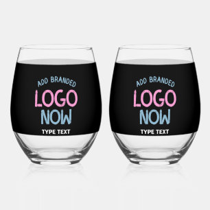SIMPLE CONTEMPORARY CLEAN BLACK FASHIONABLE CLIENT STEMLESS WINE GLASS