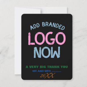 SIMPLE CONTEMPORARY CLEAN BLACK FASHIONABLE CLIENT THANK YOU CARD
