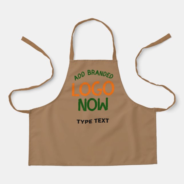 SIMPLE CONTEMPORARY CLEAN BROWN FASHIONABLE CLIENT APRON (Front)