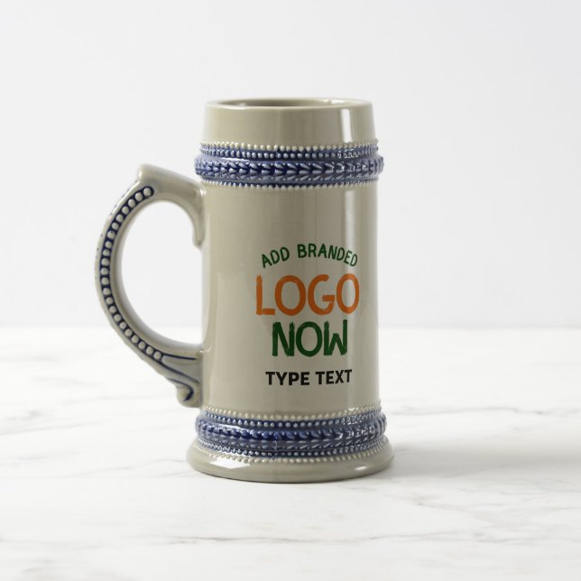 SIMPLE CONTEMPORARY CLEAN BROWN FASHIONABLE CLIENT BEER STEIN (Left)