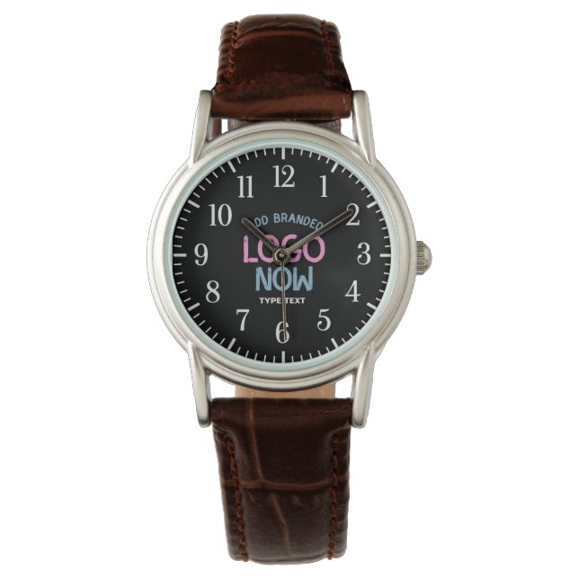 SIMPLE CONTEMPORARY CLEAN BROWN FASHIONABLE CLIENT WATCH (Front)