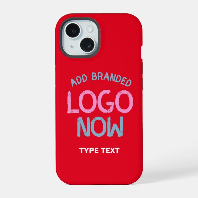 SIMPLE CONTEMPORARY CLEAN RED FASHIONABLE CLIENT iPhone 15 CASE (Back)