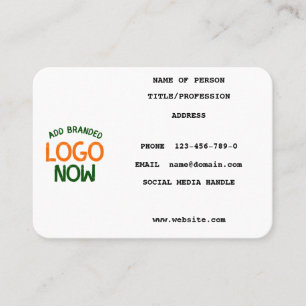 SIMPLE CONTEMPORARY CLEAN WHITE FASHIONABLE CLIENT CALLING CARD