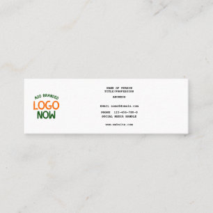 SIMPLE CONTEMPORARY CLEAN WHITE FASHIONABLE CLIENT MINI BUSINESS CARD