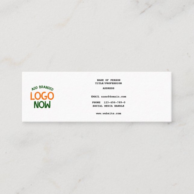 SIMPLE CONTEMPORARY CLEAN WHITE FASHIONABLE CLIENT MINI BUSINESS CARD (Front)
