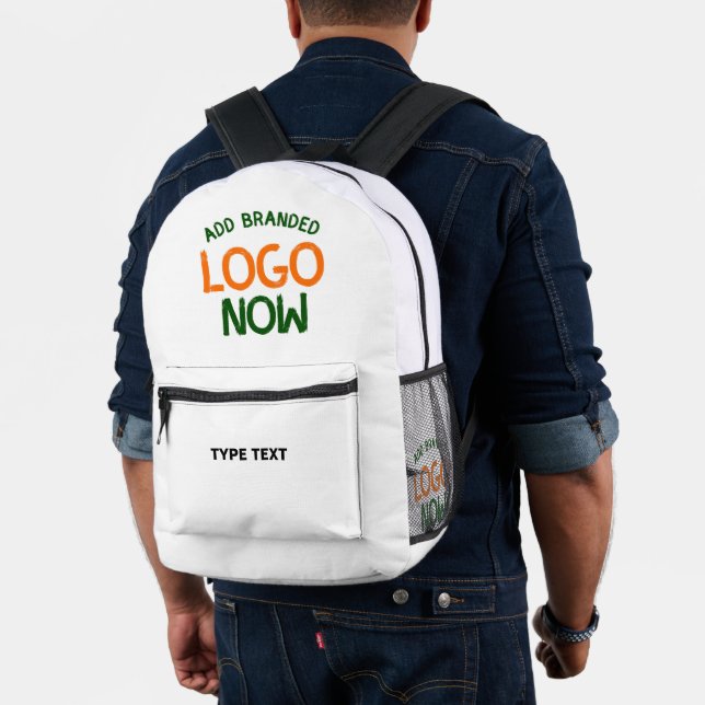 SIMPLE CONTEMPORARY CLEAN WHITE FASHIONABLE CLIENT PRINTED BACKPACK (Insitu (Model))