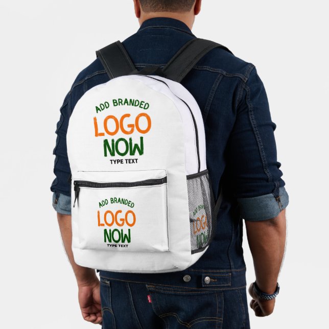 SIMPLE CONTEMPORARY CLEAN WHITE FASHIONABLE CLIENT PRINTED BACKPACK (Insitu (Model))