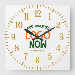 SIMPLE CONTEMPORARY CLEAN WHITE FASHIONABLE CLIENT SQUARE WALL CLOCK