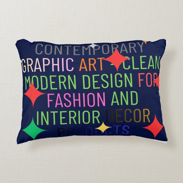 Simple Contemporary Graphic Accent Pillow (Front)