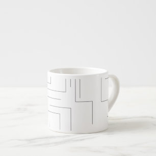 Simple, cool abstract, motion concept line pattern espresso cup