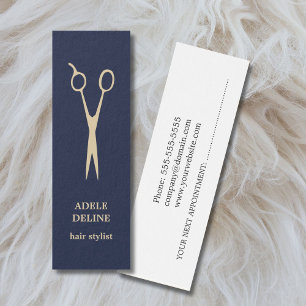 Simple Cool Blue Hair Stylist Appointment Card