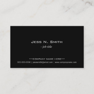 Simple, cool, elegant black business cards. card