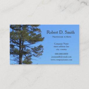 Simple,cool evergreen pine tree in sky business card