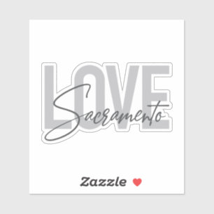 Simple, cool, modern design of Love Sacramento