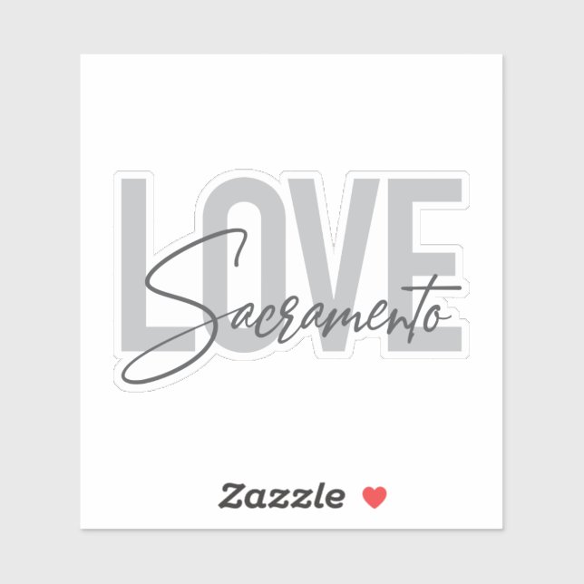 Simple, cool, modern design of Love Sacramento (Sheet)