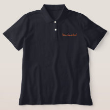 Simple Cool Modern Minimal Navy Blue Vaccinated