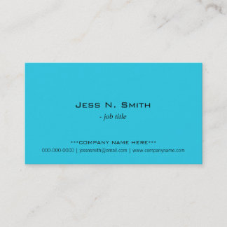 Simple, cool sky blue business cards. card