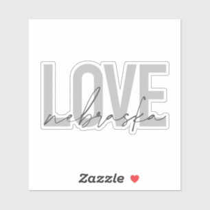 Simple, cool, urban modern design of Love Nebraska