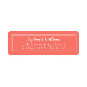 Simple Coral Wedding RSVP Adresse de retour