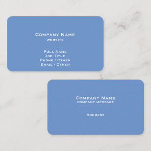 Simple Cornflower Blue Business Card