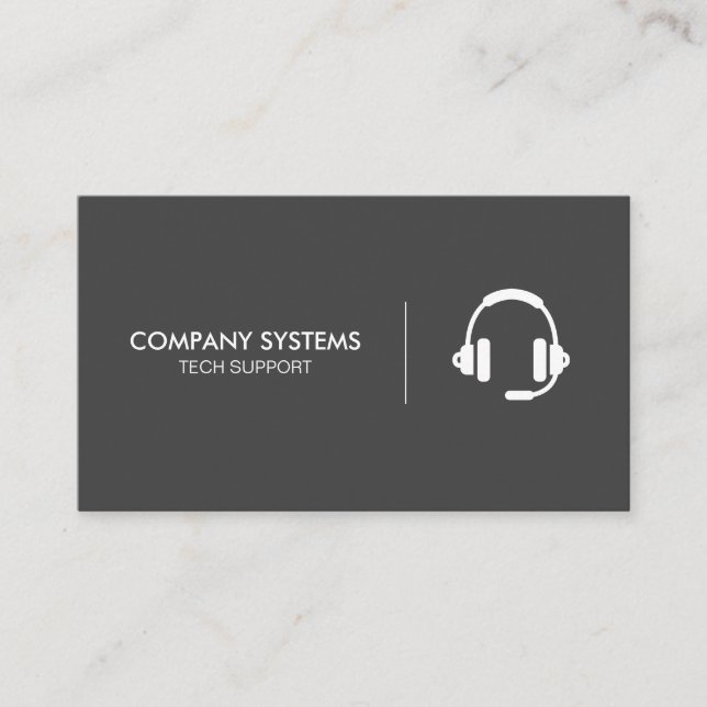 Simple Corporate Headset Business Card (Front)
