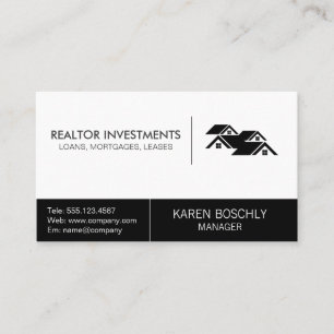 Simple Corporate Real Estate Agent Business Card