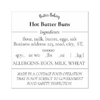 Simple Cottage Food Law Rubber Stamp