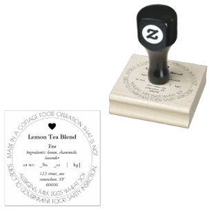 Simple cottage law food rubber stamp