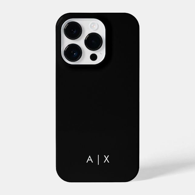 Simple Couple Name monogrammed iPhone Case (Back)