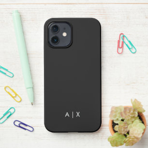 Simple Couple Name monogrammed iPhone 12 Case