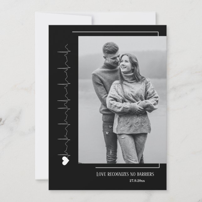Simple couple photo Holiday Card (Front)