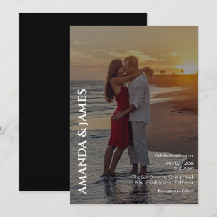 Simple Couple Photo Wedding Invitation