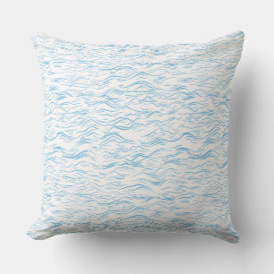 Simple Coussin Décoratif de Vagues de Mer Côtières