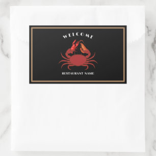 Simple crab shrimp seafood Restaurant logo name Sticker