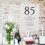 Simple Cream 85th Birthday Party  Invitation<br><div class="desc">Simple 85th Cream Birthday Party Invitation.   Can by any year.  Man or woman.</div>