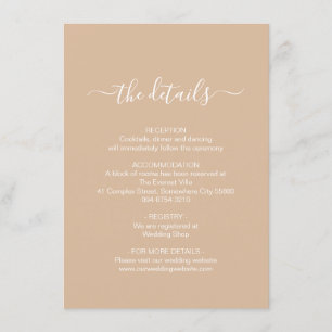 Simple Cream Beige Enclosure Card
