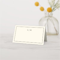 Simple Cream Monogram Elegant Wedding