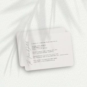 Simple Cream Wedding Finer Details Enclosure Card