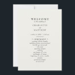 Simple Cream Wedding Program<br><div class="desc">Cream Wedding program.  Simple.</div>