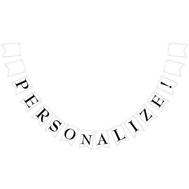 Simple Create Your Own Party Bunting Flag Banner  (All)