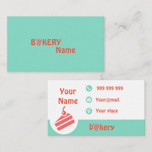 Simple creative bakery two side business card