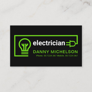 Simple Creative Green Electrical Wiring Circuit Business Card
