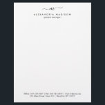 Simple Creative Professional Modern Monogram Letterhead<br><div class="desc">Simple Creative Professional Modern Monogram Script Note Card</div>