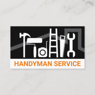 Simple Creative Rooftop Handyman Tools Business Card